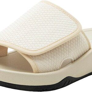 Women Water-Friendly Foam Flat Slide Sandal Support Adjustable Slip-Resistant